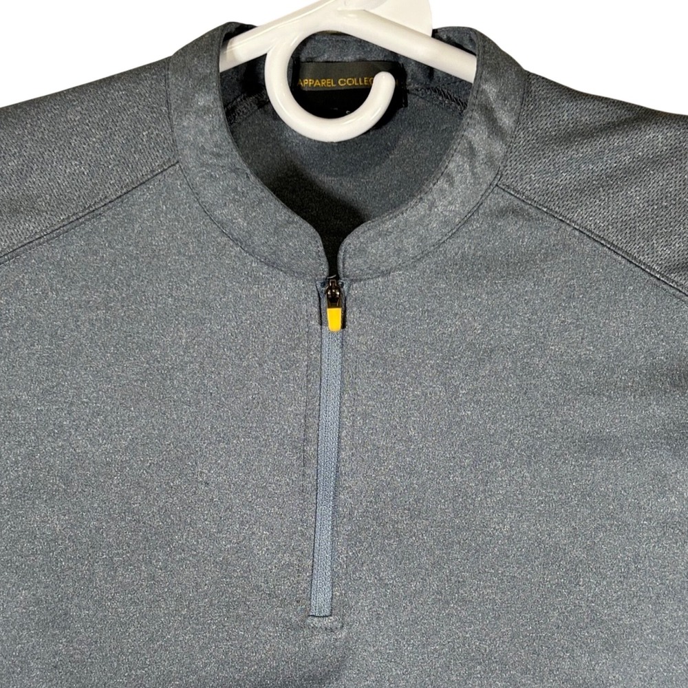 McDonalds Employee Uniform Quarter Zip Shirt Mens Small Gray Performance MC305